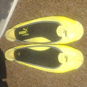 Yellow puma ballet flats